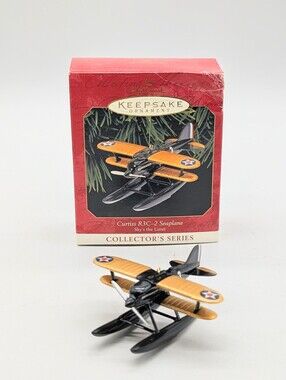 Vintage 1999 Hallmark Keepsake Sky's the Limit Curtiss R3C-2 Seaplane Ornament